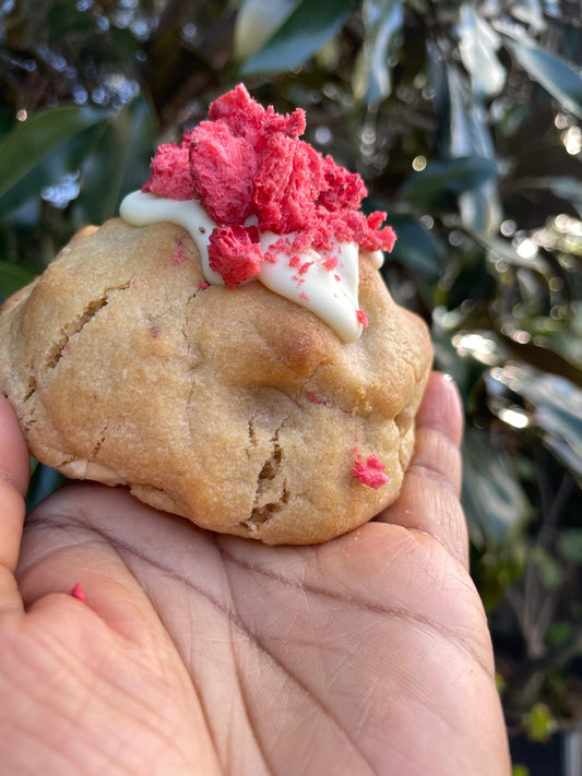 Gluten Free Strawberry and White Chocolate Cookie