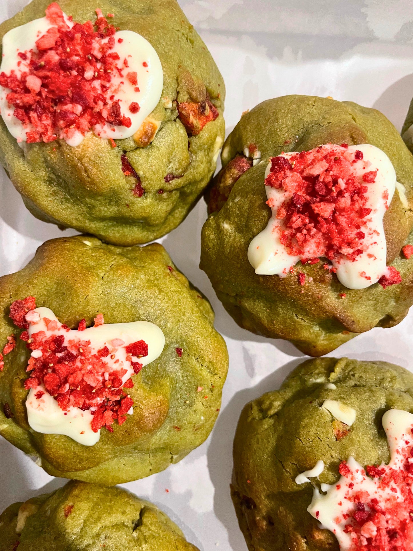 Strawberry Matcha and white chocolate