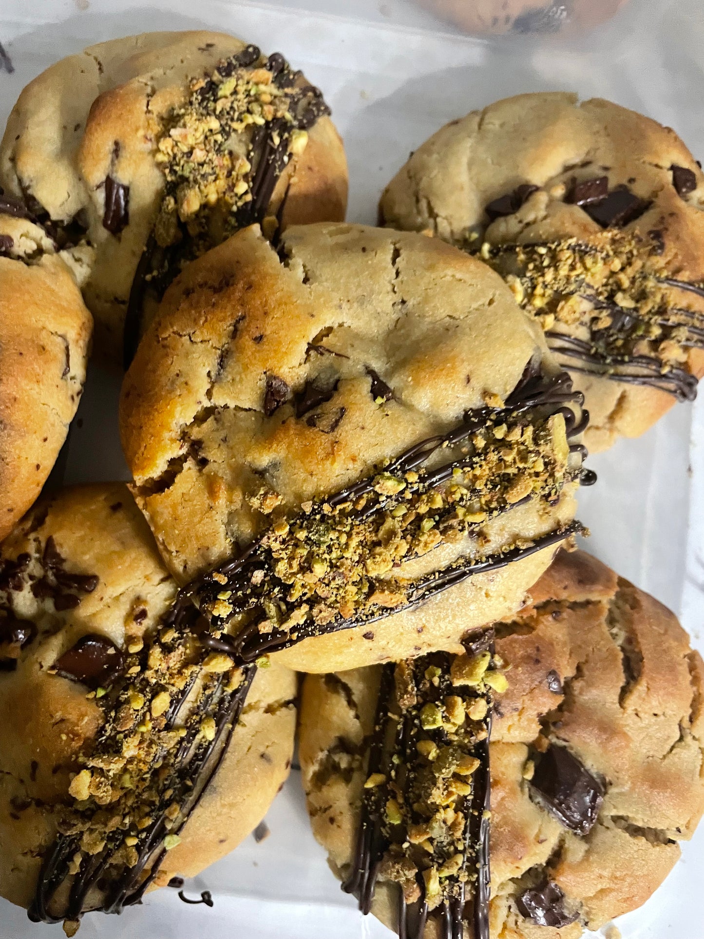 Dark Chocolate, Pistachio Cookie