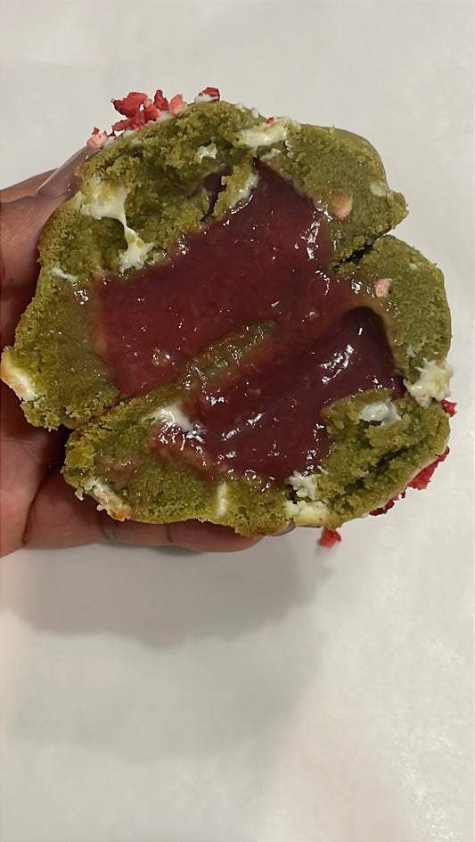 Strawberry Matcha and white chocolate