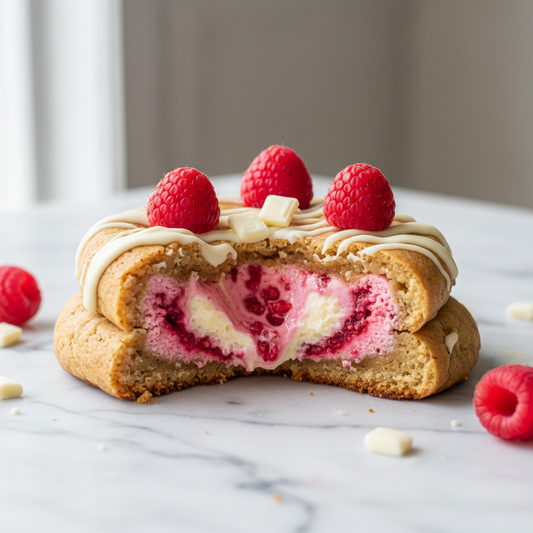 Raspberry White Chocolate Cheesecake Cookie