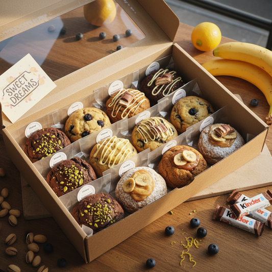 12 Pack Cookie Box assorted stuffed cookies